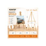 KONTEF Masaüstü Ahşap Şövale Ayarlanabilir Mini Tuval Standı