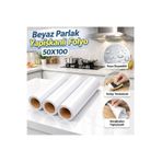 KONTEF Parlak Beyaz Kendinden Yapışkanlı Folyo 50X100