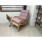 Kontes Pembe Naturel Sallanan Sandalye Baba Koltuğu Okuma Koltuğu