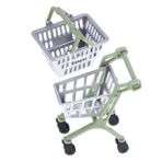 KONTONTY 1 Set Minyatür Dollhouse Alışveriş Sepeti Süpermarket Alışveriş Sepeti Oyuncak Gerçekçi Perakende Sepet Mini Tramvay Çocuklar İçin Ev Oyun Partisi Favors