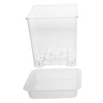 KONTONTY 1 Takım Mini Saksılar Küçük Saksılar Orkide Saksısı Bitkiler Için Fidanlık Saksıları Bahçe Malzemeleri Yetiştiriciler Temiz Kreş Saksısı Fincan Tabağı Dahil Plastik Transparent