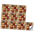 KONTONTY 10 Parça Simüle Kiremit Çıkartmaları Dekoratif Çıkartmalar Pratik Fayans Çıkartmaları Banyo Duvarı Etiket Kiremit Backsplash Fayans Yapıştırıcısı Sert Film 3 Boyutlu Pvc Tuvalet