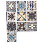 KONTONTY 10 Parça Tuğla Kiremit Duvar Sticker Mutfak Için Backsplash'i Soyun Ve Yapıştırın Mutfak Kabuğu Için Backsplash Kiremit Ve Duvar Sticker Için Pvc Kiremit Çıkartmaları Seramik Karo