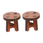 KONTONTY 2 Adet sandalye ev dekorasyon home decor room decor tahta dekoratif objeler sevimli minyatür süslemeler minyatür ahşap sandalye mini peyzaj dekorasyonu küçük sandalye Odun