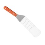 KONTONTY Pişirme Temel Paslanmaz Çelik Spatula Ahşap Saplı Çok Amaçlı Biftek Teppanyaki Için
