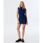 Kontrast Jakarlı Mini Elbise TW6250002138020 - Mavi