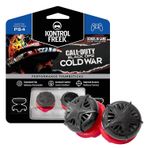 KontrolFreek Call of Duty: PlayStation 4 (PS4) ve PlayStation 5 (PS5) için Black Ops Cold War Performance Thumbsticks | 2 yüksek yükseklik, dışbükey | Siyah/Kırmızı