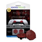 KontrolFreek Diablo IV Performance Thumbsticks Playstation 4 (PS4) ve Playstation 5 (PS5) Controller için | 2 Low-Rise | Kırmızı ve Siyah