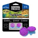 KontrolFreek FPS Freek Battle Royale for PlayStation 4 (PS4) and PlayStation 5 (PS5) | Performance Thumbsticks | 2 High-Rise Convex (Domed)| Purple