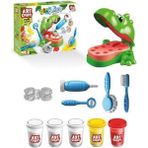 Konttes Oyuncak Dino Dişçi Oyun Hamuru Set Lisanslı - Yeşil