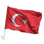 Konvoy Bayrağı - Düğün - Oto Fors Türk Bayrağı 30X45 Cm -5 Adet