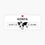 Konya 2 Gps Harita Sticker Oto Araba Yapıştırma 17Cm