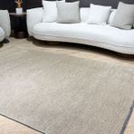 Konya Modern Çizgili Salon Halısı, Bej, 270X370