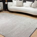 Konya Modern Çizgili Salon Halısı, Krem, 77X300