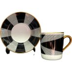 Konyax Demas 4 Parça 2 Kişilik Porselen Türk Kahvesi Fincan Takımı - Renkli - 0 - 499 ml