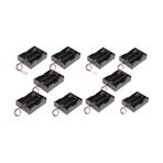 Koodmax - 10 Adet - 3 Lü Aa Kalem Pil Kutusu Yuvası 4.5v Kablolu Kalem Pil Tutucu