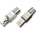 Koodmax 10 Adet - Cat7 CAT6A Metal RJ45 Konnektör 10 Gigabit Poe Ethernet Jack