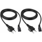 Koodmax 2 Adet - Sony Ps4 Ps5 Ps3 Ps2 Xbox One S x Uyumlu Power Güç Elektrik Kablosu - 1.5 Metre - Siyah