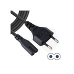 Koodmax 2 Adet Teyp Fişi - Notebook Adaptör Işıldak Power Kablo 2 Pin Elektrik Güç Kablosu