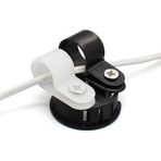 Koodmax 25 Adet 30mm R Tipi Plastik Kelepçe Klips - Kablo Toplayıcı - Vida Çivi Tipi - Siyah
