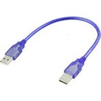 Koodmax 30CM - USB 2.0 Erkek Erkek Kablo - Iki Ucu USB Kısa Kablo - Mavi - 1 Adet