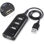 Koodmax 4 Port USB 2.0 Çoğaltıcı Hub 30 cm Siyah Kablo ile Tak Çalıştır Özelliği