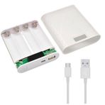 Koodmax 4X18650 Pil Uyumlu Beyaz Powerbank