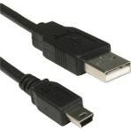 Koodmax 5 Pin Mini USB Kablo - Dualshock 3 Kol Şarj Kablosu Sixaxis Kablo - 1.5 Metre - Siyah