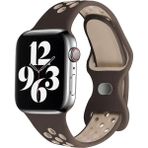 Koodmax Apple Watch S-M 42 44 45MM Uyumlu Delikli Nike Spor Kordon - Kahve
