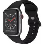 Koodmax Apple Watch SE, Ultra , Ultra 2 , 9 , 10 Silikon Kordon Kayış - S/m Beden 42/44/45MM - Siyah