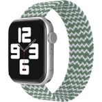Koodmax Apple Watch Solo Loop M Beden 38 40 41MM Esnek Örgü Kordon - Yeşil - Beyaz