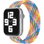Koodmax Apple Watch Solo Loop S Beden 42 44 45MM Esnek Örgü Kordon - Gökkuşağı