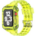 Koodmax - Apple Watch Uyumlu Spor Kordon Kayış Kasa Koruma 42MM 44MM 45MM - Şeffaf Sarı
