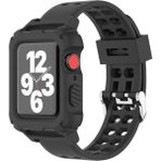 Koodmax - Apple Watch Uyumlu Spor Kordon Kayış Kasa Koruma 42MM 44MM 45MM - Siyah