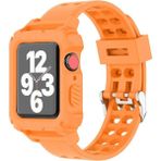 Koodmax - Apple Watch Uyumlu Spor Kordon Kayış Kasa Koruma 42MM 44MM 45MM - Turuncu
