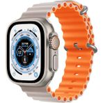 Koodmax Apple Watch Uyumlu Ultra Çift Renk Ocean Loop Kordon Kayış 42 44 45 49MM - Krem