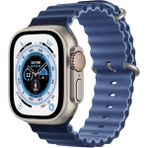 Koodmax Apple Watch Uyumlu Ultra Çift Renk Ocean Loop Kordon Kayış 42 44 45 49MM - Lacivert - Mavi