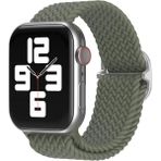 Koodmax Apple Watch Uyumlu Ultra Solo Loop Hasır Örgü Tokalı Kordon 42 44 45 49MM - Haki