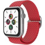 Koodmax Apple Watch Uyumlu Ultra Solo Loop Hasır Örgü Tokalı Kordon 42 44 45 49MM - Kırmızı