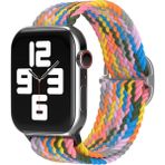 Koodmax Apple Watch Uyumlu Ultra Solo Loop Hasır Örgü Tokalı Kordon 42 44 45 49MM - Renkli