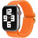 Koodmax Apple Watch Uyumlu Ultra Solo Loop Hasır Örgü Tokalı Kordon 42 44 45 49MM - Turuncu