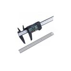 Koodmax Dijital Karbon Fiber Kumpas 150mm (Pil Dahil) + Paslanmaz Çelik Cetvel Çift Taraflı (30cm)