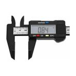 Koodmax Kumpas Dijital LCD Ekran Karbon Fiber Hassas 150MM Kalınlık Ölçer - Siyah