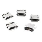 Koodmax-Micro Mikro Usb 5 Pin B Tipi Dişi Şase Konnektör Lehim Tipi 10'Lu