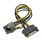 Koodmax Sata To 6+2 Pin 8 Pin Ekran Kartı Power Çevirici Kablo - 6 Pin 8 Pin Güç Kablosu - 20CM - Siyah
