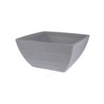 Koopman International Yivli Gri Plastik Kare Saksı G 52 Cm D 52 Cm Y 25 Cm
