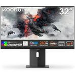 Kooruı S3241xo 32 İnç Oyun Monitörü, Qd-Oled Uhd 3840 * 2160P, 240Hz 0,03 Ms Pc Ekranı, %100 Srgb %99 Dcı-P3 280Cd/M², Hdr True Black 400, Uyarlanabilir Senkronizasyon, 2Xhdmı 2.1/1Xdp1.4, Usb-C(90W)