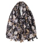 KOOYOL Kadın pamuk eşarp şal Stoles sarar uzun eşarp Pashmina bayanlar kış sonbahar sıcak eşarp sarar, K #, One Size
