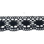 Kopanaki Dantel en 5 cm Badem Model Siyah 5 Metre