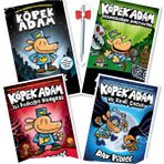 Köpek Adam 1 - Köpek Adam 2 - Köpek Adam 3 - Köpek Adam 4 - Dav Pilkey + Tükenmez Kalem